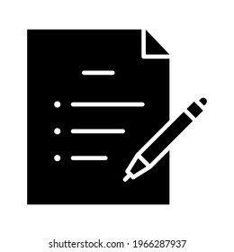 Checklist, compose, pen icon vector image. Can also be used for customer support and UI. Suitable for use on web apps, mobile apps and print media.