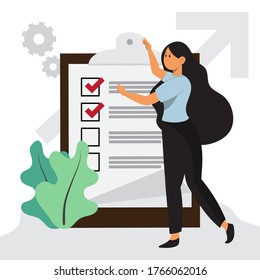 Checklist Concept Flat Vector Design
