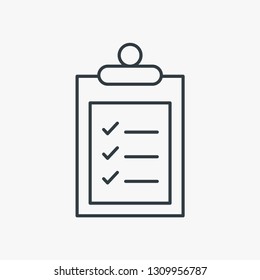 Checklist concept line icon. Simple element illustration. Checklist concept outline symbol design. Can be used for web and mobile UI/UX . Modern vector style