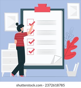 checklist concept vector design illustration