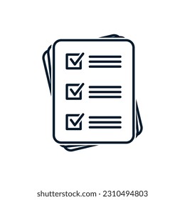 Checklist concept. Vector icon isolated on white background.
