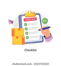 Checklist Concepts Style illustrations. EPS 10 File