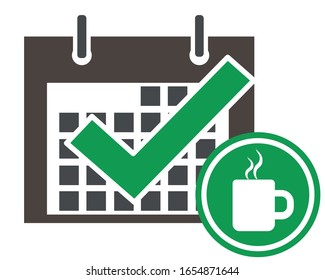 lista de comprobación y una taza de café. concepto de plan de motivación.vector

