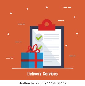 checklist delivery service icon