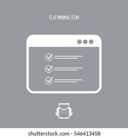 Checklist digital document - Vector icon for computer website or application