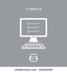 Checklist digital document - Vector icon for computer website or application