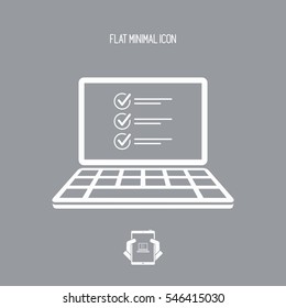 Checklist digital document - Vector icon for computer website or application