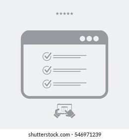 Checklist digital document - Vector icon for computer website or application