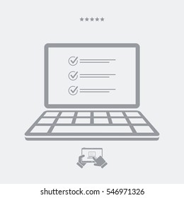 Checklist digital document - Vector icon for computer website or application