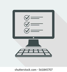 Checklist Digital Document - Vector Icon For Computer Website Or Application