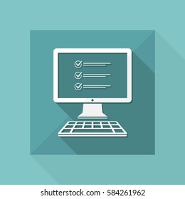 Checklist Digital Document - Vector Icon For Computer Website Or Application