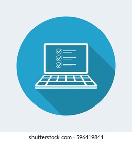 Checklist digital document - Vector icon for computer website or application