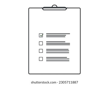 Checklist discarded file vector symbol.