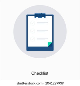 Checklist or To do List Icon Concept