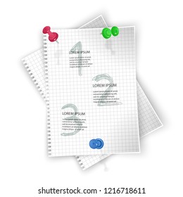Checklist and To Do list on a paper sheets, to do list with important things vector illustration