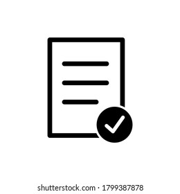Icono de esquema del archivo de documento de lista de comprobación.