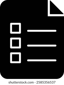 Checklist Document Icon Vector Illustration