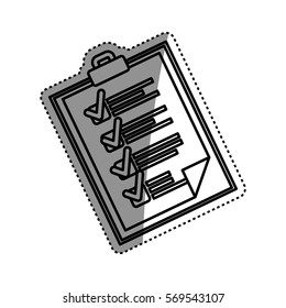 Checklist document isolated icon vector illustration graphic design