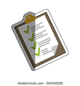 Checklist document isolated icon vector illustration graphic design