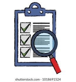 checklist document with magnifying glass