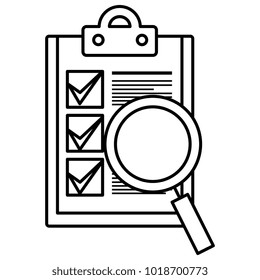 checklist document with magnifying glass
