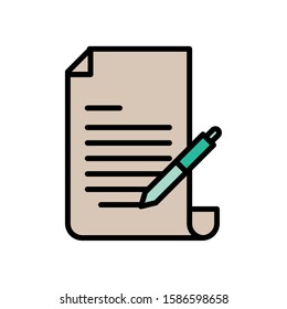 checklist document paper with pen supply vector illustration design