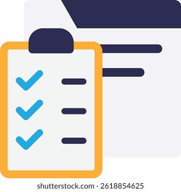 Checklist Document Report Icon Vector Flat Illulstration