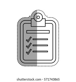 Checklist document sheet icon vector  illustration  graphic design