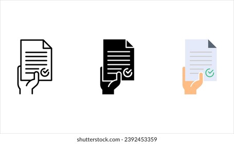 Checklist document sign icon set. Survey vector illustration on white isolated background.