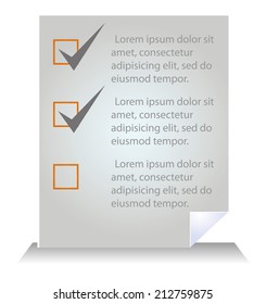 Checklist document vector