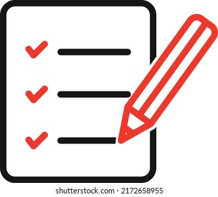 It is checklist document. Vector illustration.