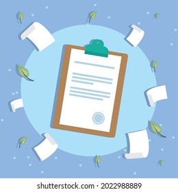 checklist and documents paperwork icons