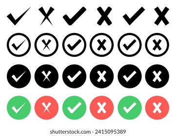Checklist and Don't Icon Bundle Set