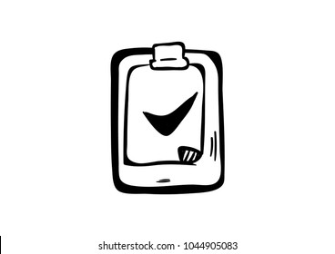 checklist doodle icon vector 