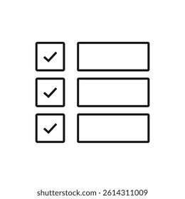 checklist editable icon isolated on white