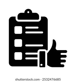 Checkliste Bewertung Icon Design im modernen Stil, Premium Vektor