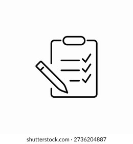 checklist fill icon sign vector