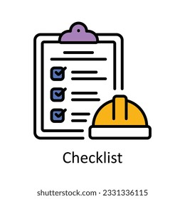 Checklist Filled Outline Icon Design illustration. Home Repair And Maintenance Symbol on White background EPS 10 File