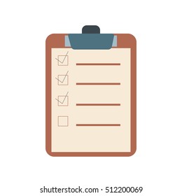 Checklist flat design icon for web ui or game app. Vector illustration ep10