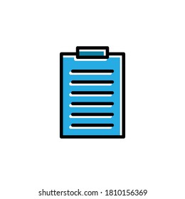 Checklist flat icon. Design template vector