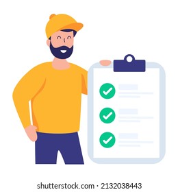 Checklist a flat icon is easy to use and download 

