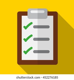 Checklist flat icon illustration isolated vector sign symbol