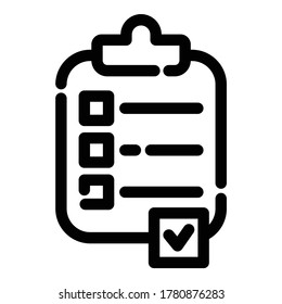 Checkliste flaches Symbol einzeln auf weißem Hintergrund