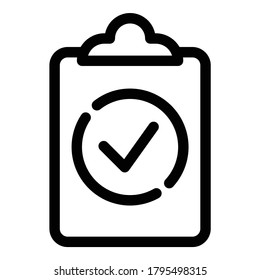 Checklist Flat Icon Isolated On White Background