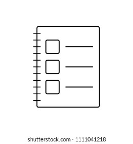 Checklist flat icon on the white background