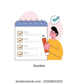 checklist Flat Style Design Vector illustration. Stock illustration