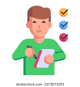 Checklist flat vector design, to do list 