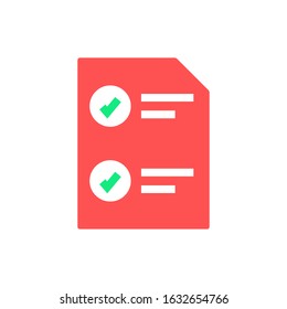 checklist flat vector icon - ui icon vector