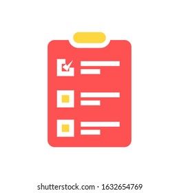 checklist flat vector icon - ui icon vector