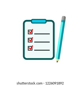 Checklist Form Icon Stock Vector (Royalty Free) 1226091892